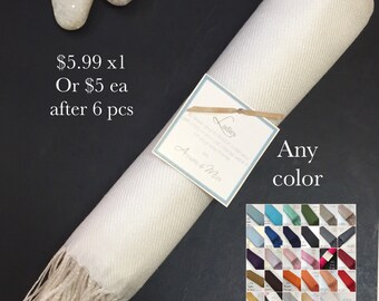 Pashminas 1 pc Handmade- Any color- Pashminas Bridesmaids -pashmina shawl - pashmina as a favor - pashminas for weddings - pashminas -