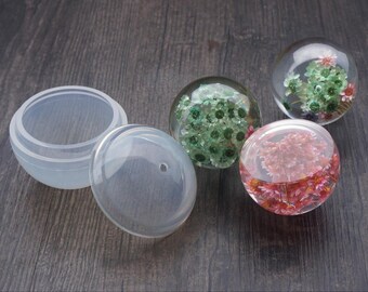 Sphere Silicone Mold - Dia:6cm Ball Silicon Resin Mould - DIY Home Arts Crafts Decor Making - Flexible Rubber Globe Mold - m002