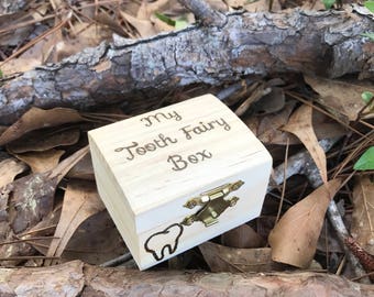 Tooth fairy box, tooth box, childrens tooth box, tooth fairy, small box, wooden box, wood box, tooth fairy pillow, childs gift, tooth