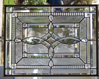 Stained Glass Window Hanging 16 5/8 X 21 3/4