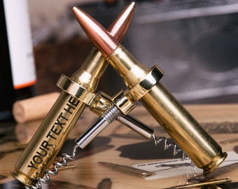 50 Caliber BMG Real Bullet Corkscrew Made from American Made Bullet Shell Casings