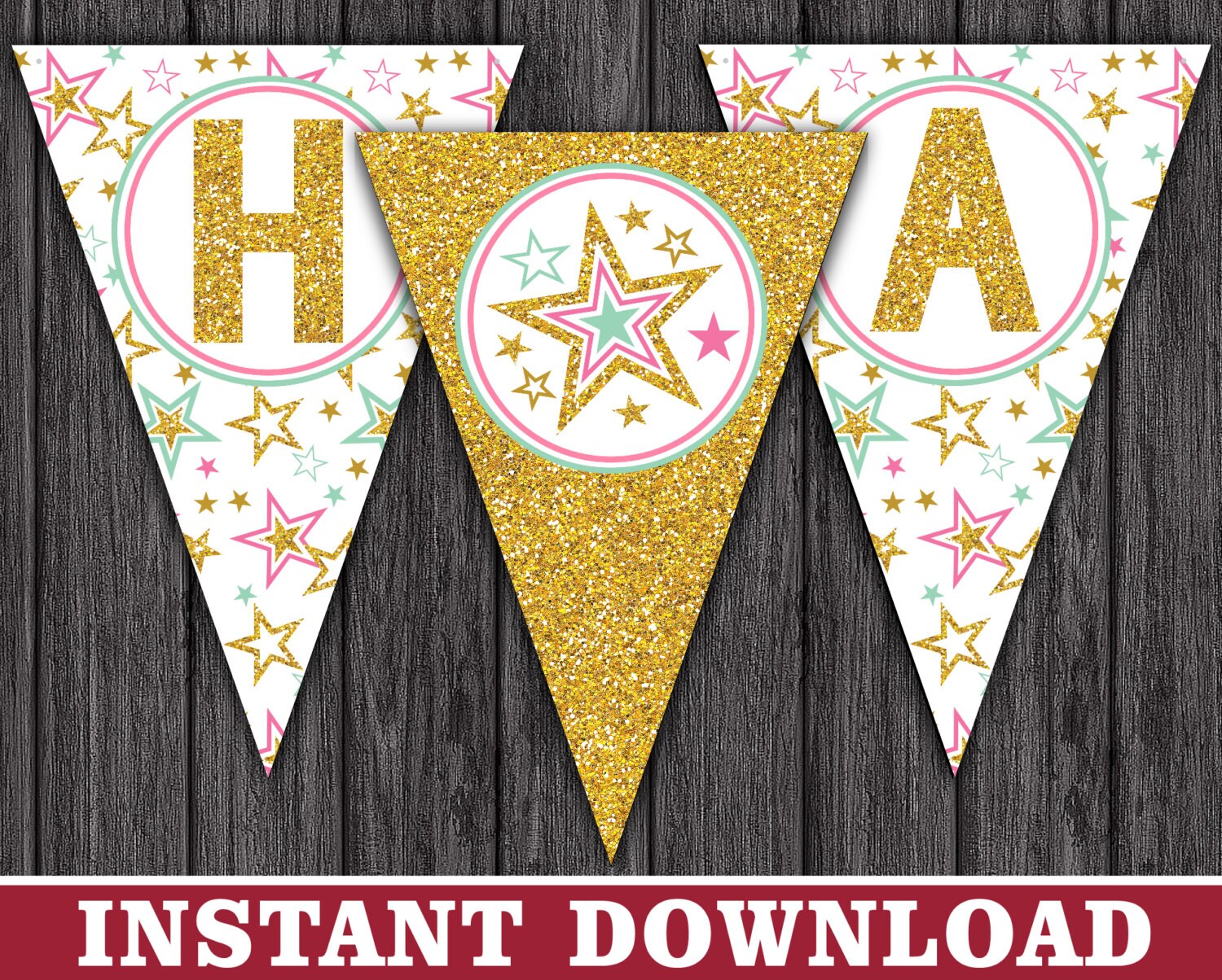 Twinkle Twinkle Little Star Happy Birthday Banner Party