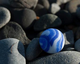 Blue Sea Marble, Tiny Planet, Beach Glass Marble, Beachcombing Treasure, Mermaid's Tears, Mini Earth, Digital Download, Explore Nova Scotia