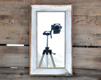 Reclaimed Wood Mirror Architectural Salvage Upcycled Decorative Wall Mirror Rustic Mirror Wood Wall Mirror Wooden Mirror Shabby Chic Mirror