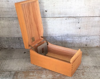 Wood Box Wood Card Catalog Box Wooden Industrial Box Wood File Cabinet Handmade Wood Box Portable File Cabinet Utility Box Wood Photo Box