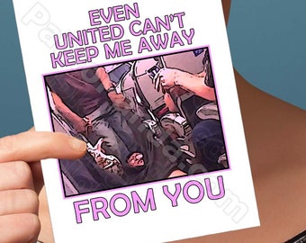 Anniversary Gift | Dragged Off Plane | Dao United Airlines One Year Anniversary Humor Romance Card For Men Boyfriend Card Boyfriend Gift Him