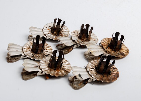 set of 6 vintage metal christmas tree ornament candle set of 6 vintage metal christmas tree ornament candle