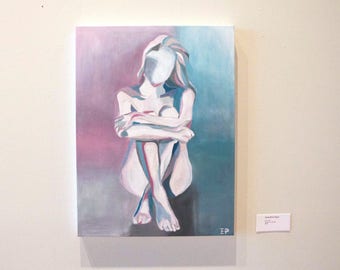 Female Figure Art -ORIGINAL SIGNED painting-Modern acrylic- Contemporary figurative original artwork