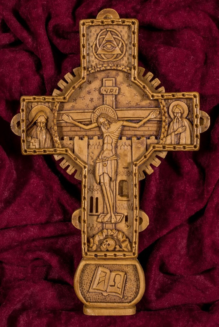 Romanian Orthodox Cross Aromatic Wall Crucifix made with pure