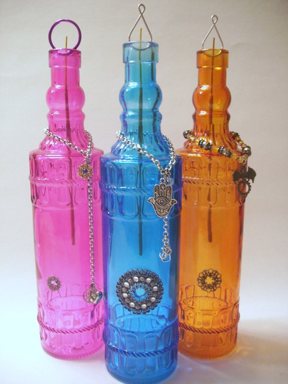 Colorful Glass Bottle Stick Incense Burner No Ash Mess Long