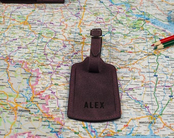 Personalized Leather Luggage Tags, Custom Leather Tags, Gifts For Him, Wedding Tags, Travel Tags, Wedding Favors, Custom Tags, Bag tag, tags