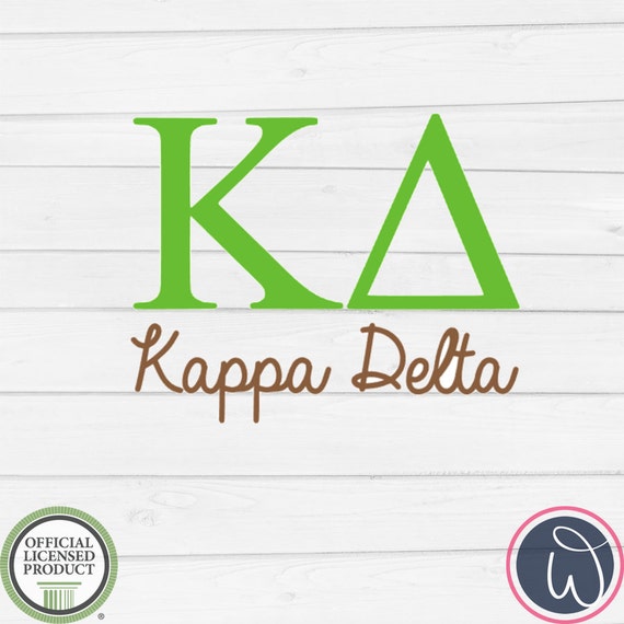 KD Kappa Delta Greek Letter Decal Sorority Car Decal