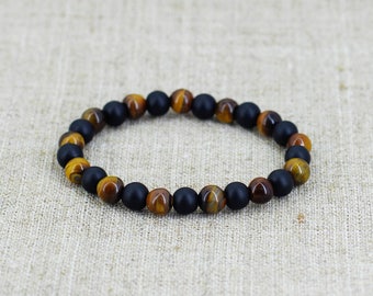 Gemstone bead bracelet Men jewelry men birthday gift-for-him Tribal jewelry African jewelry African bracelet Viking bracelet Viking jewelry