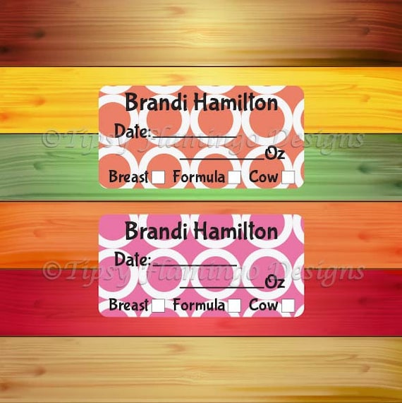 160 Removable Baby Bottle Labels Personalized Breast Milk