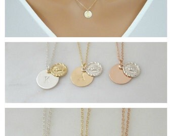 Personalized Petite Virgin Mary Necklace, Gold fill Religious Necklace, First Communion Gift, Baptism, Catholic Virgin Mary Rose gold fill