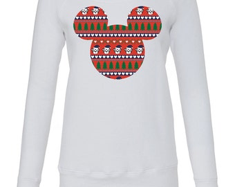 Mickey Mouse Christmas Sweater wide neck sweatshirt / Mickey Mouse / Disney Christmas / Christmas in Disney / Disney shirt