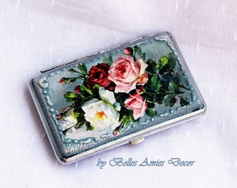 Cigarette case, business card case, business card holder, cigarette holder, gift for women, gifts for smokers, womens gift, gift boss woman
