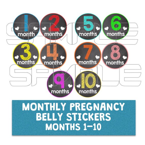 Items similar to Monthly Pregnancy Belly Stickers, Maternity Stickers ...