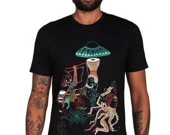 Alien T shirt- Ufo Shirt-Men's Alien T shirt- Alien shirt- Ufo T shirt -Mushroom T shirt- Alien Tee- Octopus Shirt-Crop Circles-Space Shirt