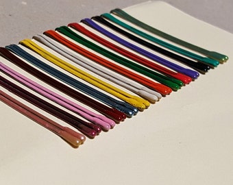 Colored Bobby Pins. Decorative bobby pins, blue hair pins, green hair accessories, pink hair pins, colored hair pins, painted bobby pins