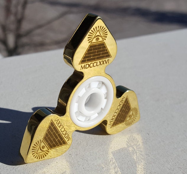 ARTISANAL Steampunk Fidget Spinner the MASONIC SPADE in