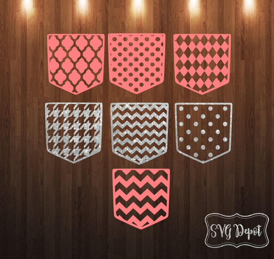 Download Monogram Pockets svg file font svg cut file instant