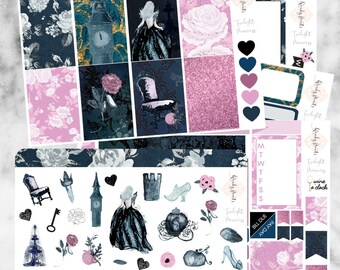 W163 Twilight Princess HAPPY PLANNER Weekly Kit, Planner Stickers, Mambi, Dark, Halloween, Sticker Kit, Weekly Stickers, Full Boxes, Hydrate
