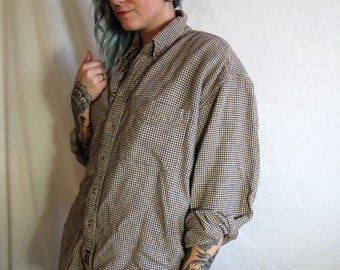 Vintage Oversized Button Up Flannel Shirt
