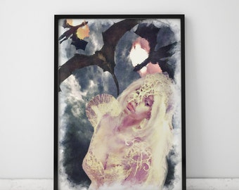 Mother Of Dragons Daenerys Targryen Game Of Thrones Poster Art Print Watercolor Print Khaleesi Game Of Thrones Wall Art Game Of Thrones Gift