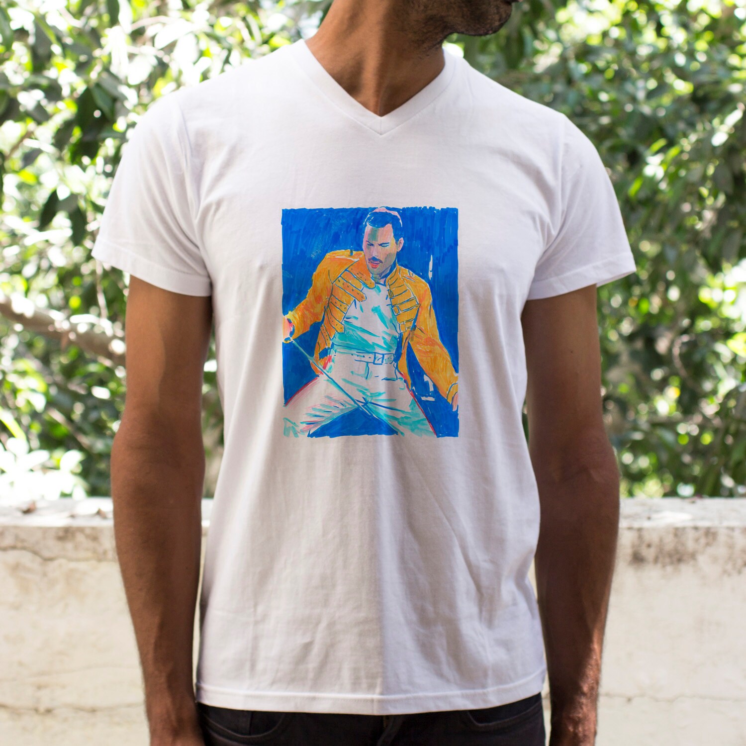 Original Mens t shirt Freddie Mercury t shirt men Art print