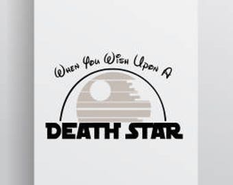 Star Wars Svg; Disney Svg; Death Star Svg; Death Star; Wish Upon A Star; Cut File; Cutting File