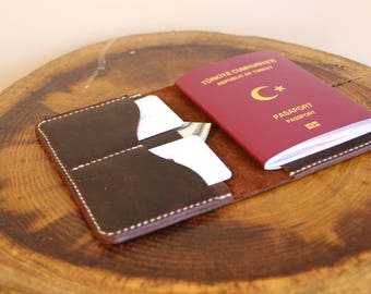 Passport Case, Personalized Leather Passport Holder, Passport Keeper, Leather Passport Holder, Travel Wallet