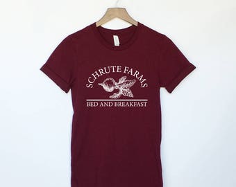 Schrute Farms T-Shirt - Dunder Mifflin T-Shirt - The Office Shirt - Dwight Schrute - Michael Scott - Jim Halpert - The Office T-Shirt