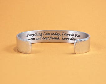 Everything I am today, I owe to you, as my mom and best friend. Love always, (NAME) - Mother of the Bride Gift / Mother's Day Gift