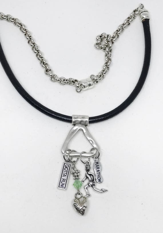 Running Jewelry Runner necklace Marathon Runner gift.