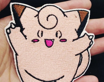 Pokemon patch - Clefairy Embroidered Sew/Iron on Badge Applique