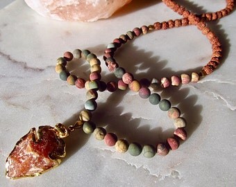 Sedona Mala // Mala // Jasper Necklace // Yoga Necklace