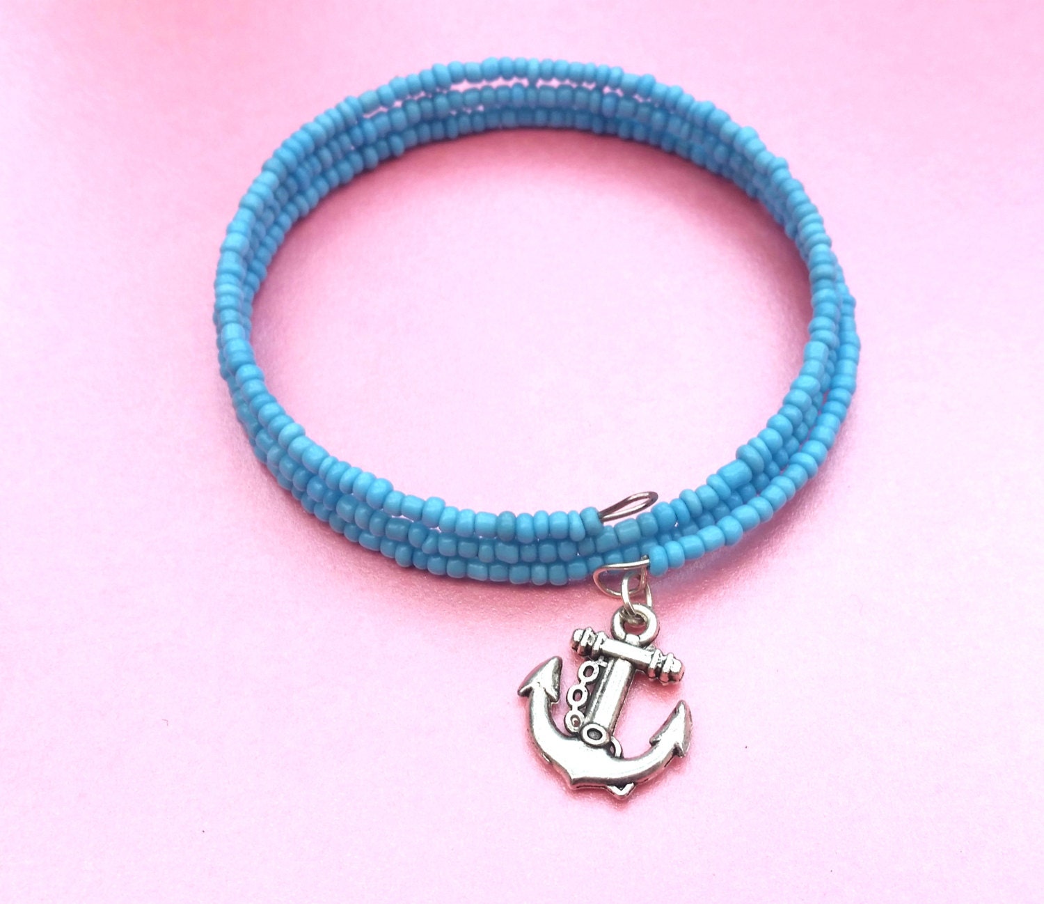 Blue nautical bracelet blue anchor bracelet nautical