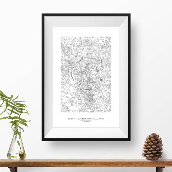 Rocky Mountain National Park Colorado Topographic Print