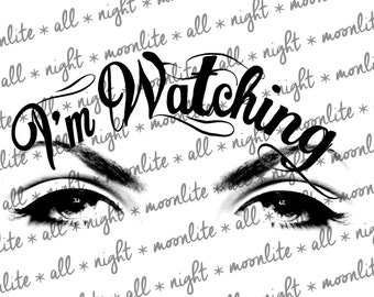I'M WATCHING Harley Quinn (Margot Robbie) Suicide Squad Replica Tattoo |DIGITAL DOWNLOAD|