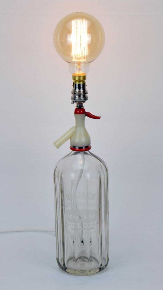 Soda Syphon Bottle Lamp Vintage Retro Desk Lamp with