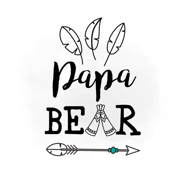 Download Papa Bear svg clipart Papa bear clipart digital file fathers