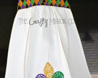 mardi gras kitchen towels