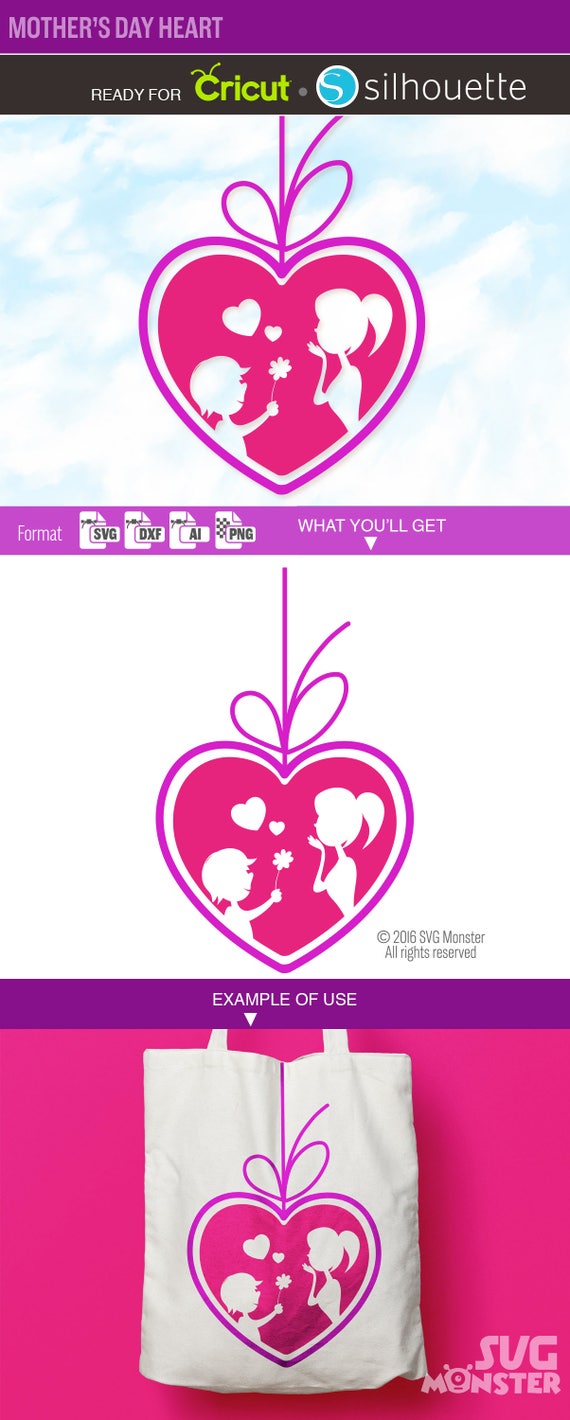 Download Mother's Day Heart svg Mother's day SVG Heart monogram