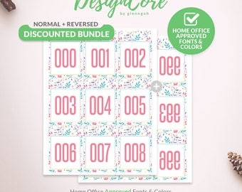 Facebook Live Sale Bundle Reversed Mirrored Normal Number Tag, 000, 999, Home Office Approved, Floral, Instant Download, Retailer, DCLSTB003