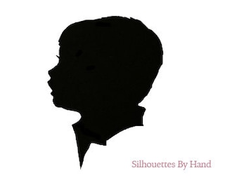 Freehand-scissored Silhouette portrait, made from your emailed photograph