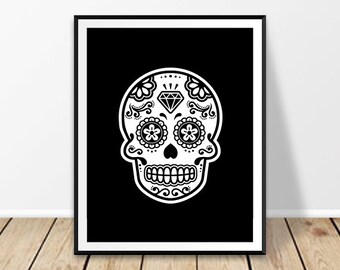 Day Of The Dead Wall Art day of the dead art | etsy Day Of The Dead Wall Art day of the dead art | etsy