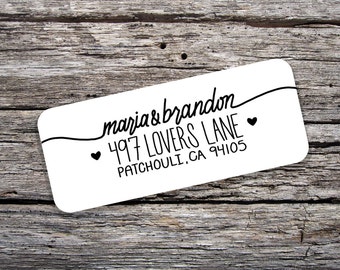 Custom Digital Download Printable Return Address Labels, PDF/JPG Personalized Family Home Return Address Stickers in Elegant Calligraphy