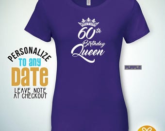 60th birthday Queen, 60th birthday gifts for women, 60th birthday gift, 60th birthday tshirt, gift for 60th Birthday Party