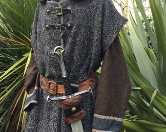Sleeveless Woollen Jacket for Larp Cosplay SCA Costume